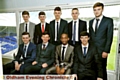 YOUNG HOPEFULS . . . from the left: Rory Middleton, James Sloane, Brad Kay, Callum O'Neill, Dylan King. Front: Ryan Leonard, Mason Fallon, Ronaldo Brown, Brendan Glackin