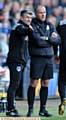 Stephen Robinson questions the fourth official