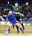 CURTIS Main has decided to see out the season with Athletic, instead of going back to relegation rivals Doncaster Rovers. PICTURE by ALAN HOWARTH
