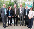 Duncan Selbie, Chief Executive of Public Health England and Rebecca Wagstaff, Deputy Director of Health and Wellbeing at Public Health England, North West meet the borough’s health leaders at Oldham Council and Oldham NHS Clinical and Commissioning Group at the scenic Alexandra Park