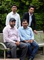 Pride in Oldham nominees, the Ahmadiyya Muslim Youth Association. Standing, Ahmad Mustafa (left) and Zakiullah. Seated, Laiq Khan (left) and Ahsan Ahmed