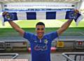 WELCOME TO LATICS . . . new signing Courtney Duffus has joined for an undisclosed fee. 