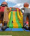 Inflatable Kingdom at Alexandra Park, Oldham. PIC Harry Potter slide..