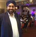 SUHKI SINGH . . . pictured at Dobcross Band and Social Club ­- the venue for his farewell party from Dobcross village post office