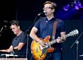 on stage . . . Nick Heyward on stage at Cotton Clouds Festival