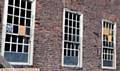 SOME of the smashed windows at Foxdenton Hall