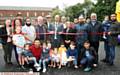 OFFICIAL opening: Left to right, ward councillor Peter Dean, Mayor of Oldham Shadab Qumer, ward councillor Vita Price, along with members of the Clarksfield community group
