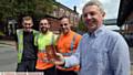 THE season ticket found by workmen in the old Oldham Gallery, from left, to right, Billy Ellis, Stuart Marland, Ryan Hughes and Sean Baggaley (Gallery Oldham)