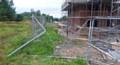 A POLICE photograph of the damaged fencing at the site