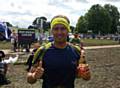 PATRICK Harwood poses for a finishers' photo after the Yorkshire Tough Mudder event