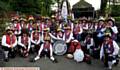 TEAM . . . Saddleworth Morris Men at the Rushcart Festival