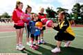 FROM the left: Mia Standley, aged 10, Jenna Davies, aged 10, Tilly Keogh, aged 8, At the front of the group is Jessica Scribs, aged 5, with Karen Greig