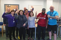 Pictured are participants with the Stroke Association team 