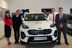The team at OMC Kia Oldham with the new Sportage