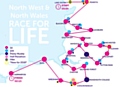 Cancer Research UK’s Race for Life team is aiming to visit all 25 race locations in the North West and North Wales