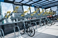 The new cycle hub at the Oldham Mumps Metrolink stop