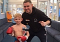 Thai boxing prospect Adam Parry with his trainer Steve Donnelly