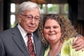 Louise Brown with 'grandfather' Professor Sir Robert Edwards pictured in 2013