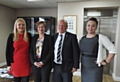 Spindles Town Square Shopping Centre's Katie Bennett and Mike Flanagan are flanked by (left) Vicky Stackhouse and Angela Higham