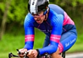 Shaun Leonard on his way to 10-mile time-trial championship success