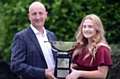 Carina Teirney receives the Ladies Chronicle Cup from David Whaley last year