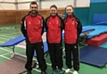 Oldham trampolining talents Ruth Shevelan, Chris Lunt and Chadderton's Hannah Bucys 