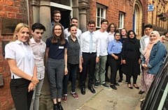 Andy Burnham is pictured at MP Debbie Abrahams' fifth annual summer school