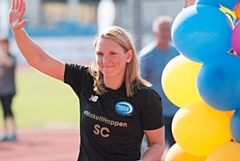 Female boxer Stacey Copeland was a special guest at the Summer School Games