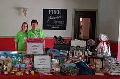 Stephanie Tierney and Jean Kerins were in charge of the tombola at the fun day