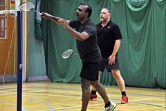 Bijoy John and Paul Clegg in action for Kingsway Phoenix 'A' 