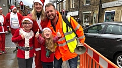 Santa Dash organised by Community fundraising champions Saddleworth Round Table 