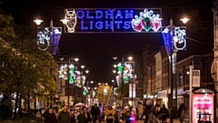 Oldham Town Centre at Christmas