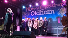Laura Purdey and her group performing Christmas with You