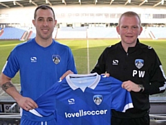 New signing Urko Vera with caretaker boss Pete Wild