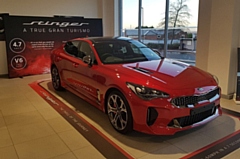 The all-new Kia Stinger, which is available now at OMC Kia in Oldham