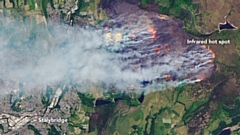 The fire on Saddleworth Moor in June 2018.