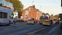 The scene near to The Royal Oldham Hospital