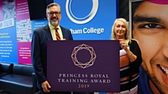 Oldham College celebrated winning the award.