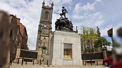 Oldham War Memorial and Oldham Parish Church