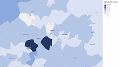 Where new cases of coronavirus are being recorded across Oldham