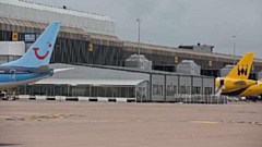 The man became abusive when attempting to leave the flight from Tenerife to Manchester airport on Friday