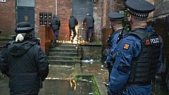 A team of officers executed a warrant at an address on Park Place