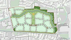 The proposed site in Shaw