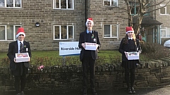 The Christmas treats were delivered to Riverside House