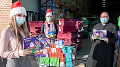 PIC L-R - Emily Gardner (Pearson Solicitors and Financial Advisers), Dawn Atkinson (Pearson Solicitors and Financial Advisers) and Father Tom Davis (Chair of Trustees - Oldham Foodbank