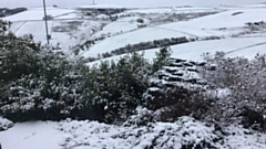 Snow across Saddleworth this morning