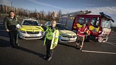 The three emergency services have come together as part of the campaign to remind people to think before they get behind the wheel with drink or drugs in their system