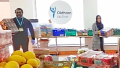 Areeta Iqbal is pictured (right) busy at Clemency House in Glodwick