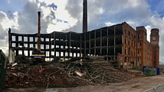 Hartford Mill in Oldham, which is now being demolished