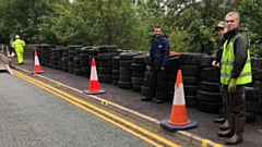 Some of the clean-up team near Binn Green